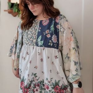 OOAK Handmade Babydoll Dress from Vintage Fabrics NWOT